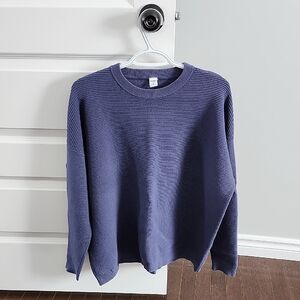 Blue Ribbed Sweater